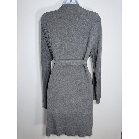 NWT Skims Soft Lounge Short Robe Ribbed Grey Women Medium AP-RBE-0345 - Picture 5 of 8